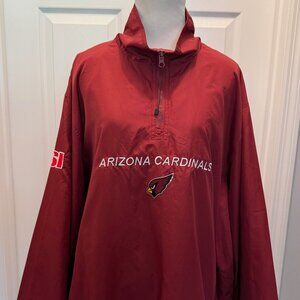 Arizona Cardinals Quarter Zip Windbreaker/Pullover, Men's Size XL